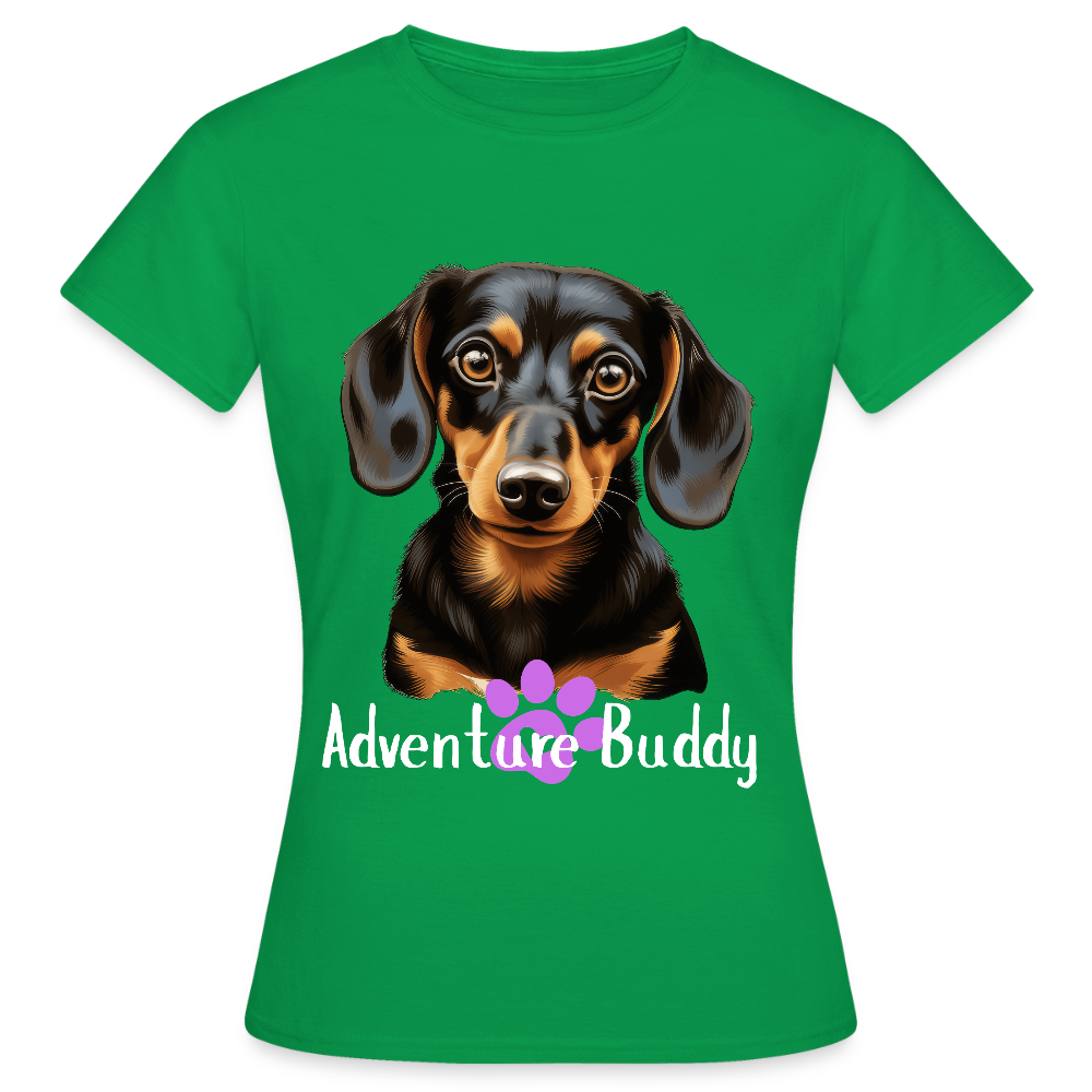 Women's T-Shirt  {Customise Breed & Paw } - kelly green
