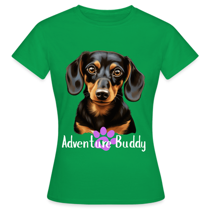 Women's T-Shirt  {Customise Breed & Paw } - kelly green