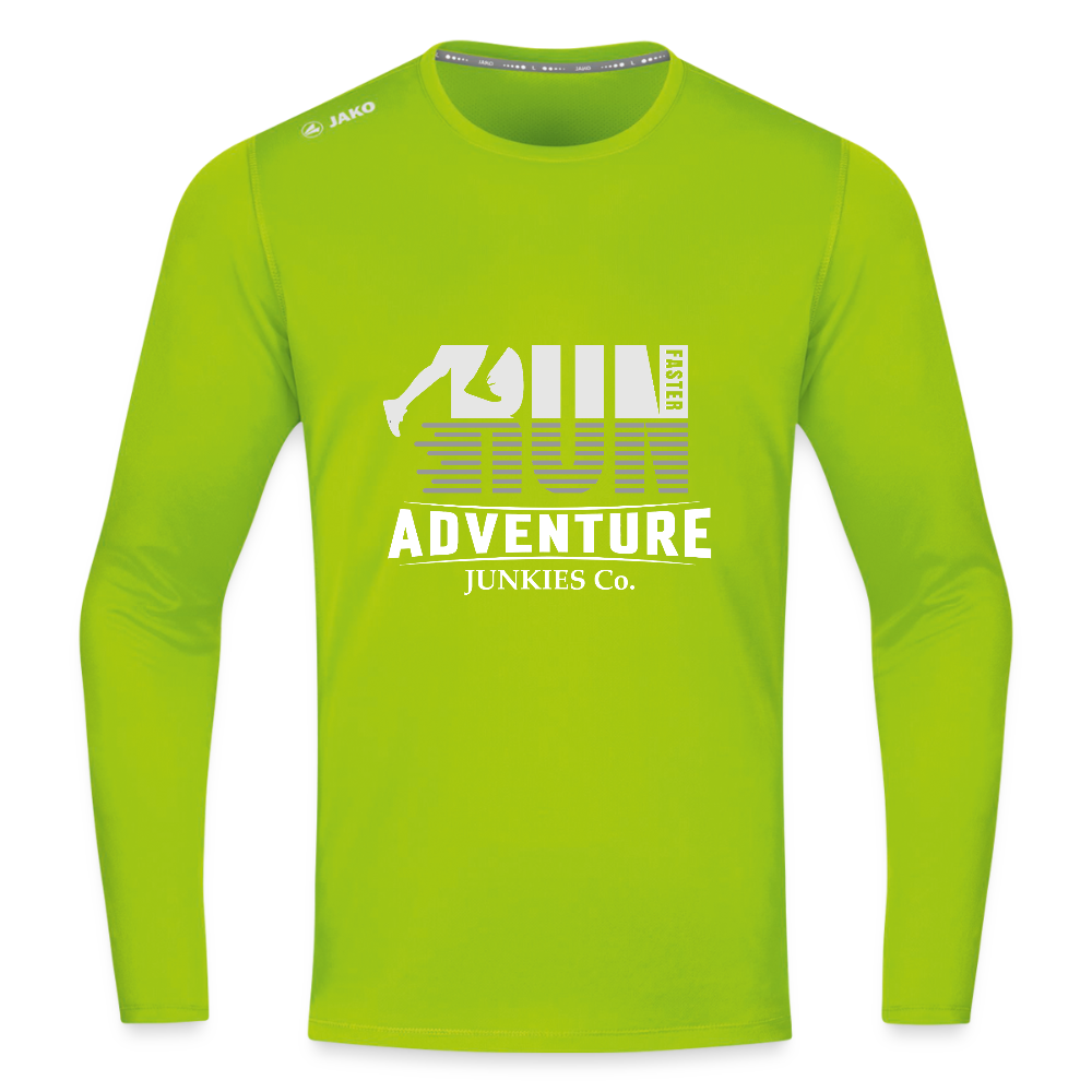 Long Sleeve Breathable Running Top - neon green