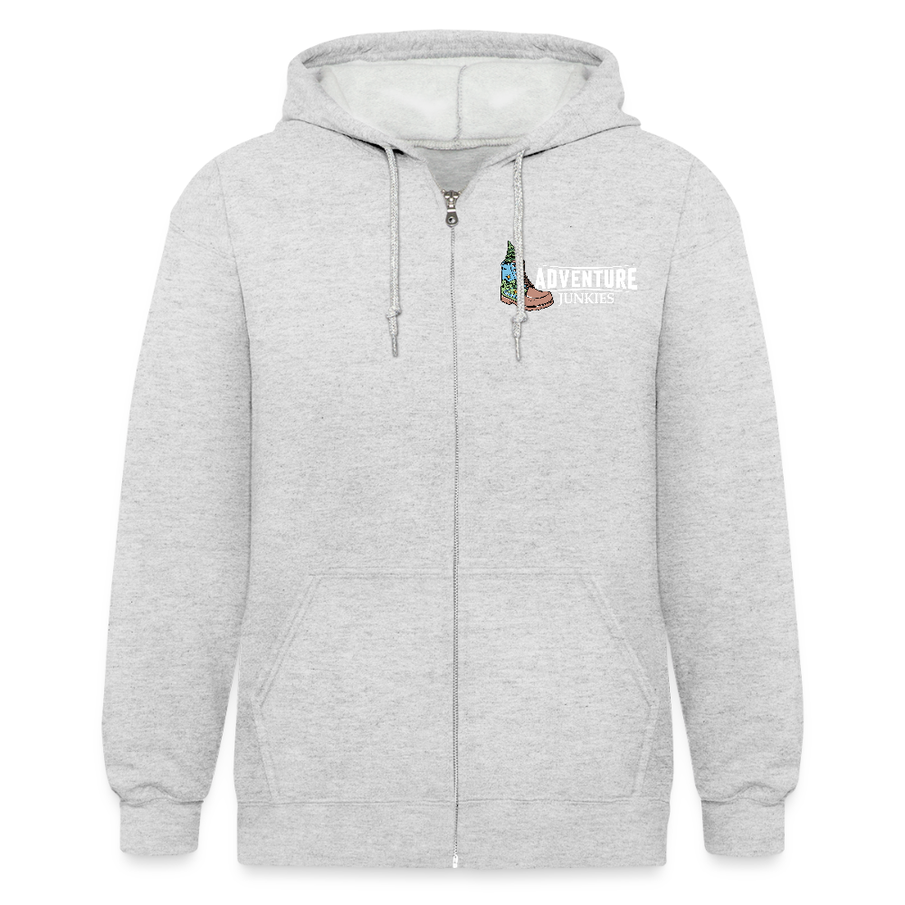 Adult Unisex Heavyweight Hooded Jacket - heather white