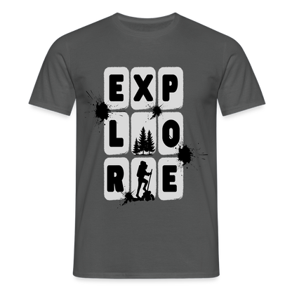 Men's Hiking & Walking T-Shirt - charcoal grey