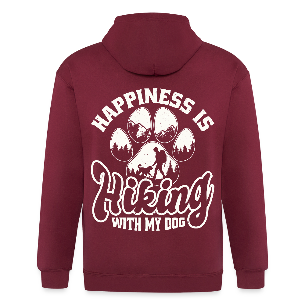 Unisex Heavyweight Hooded Jacket - maroon