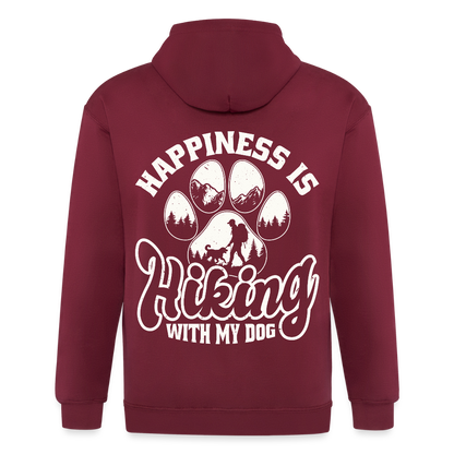 Unisex Heavyweight Hooded Jacket - maroon