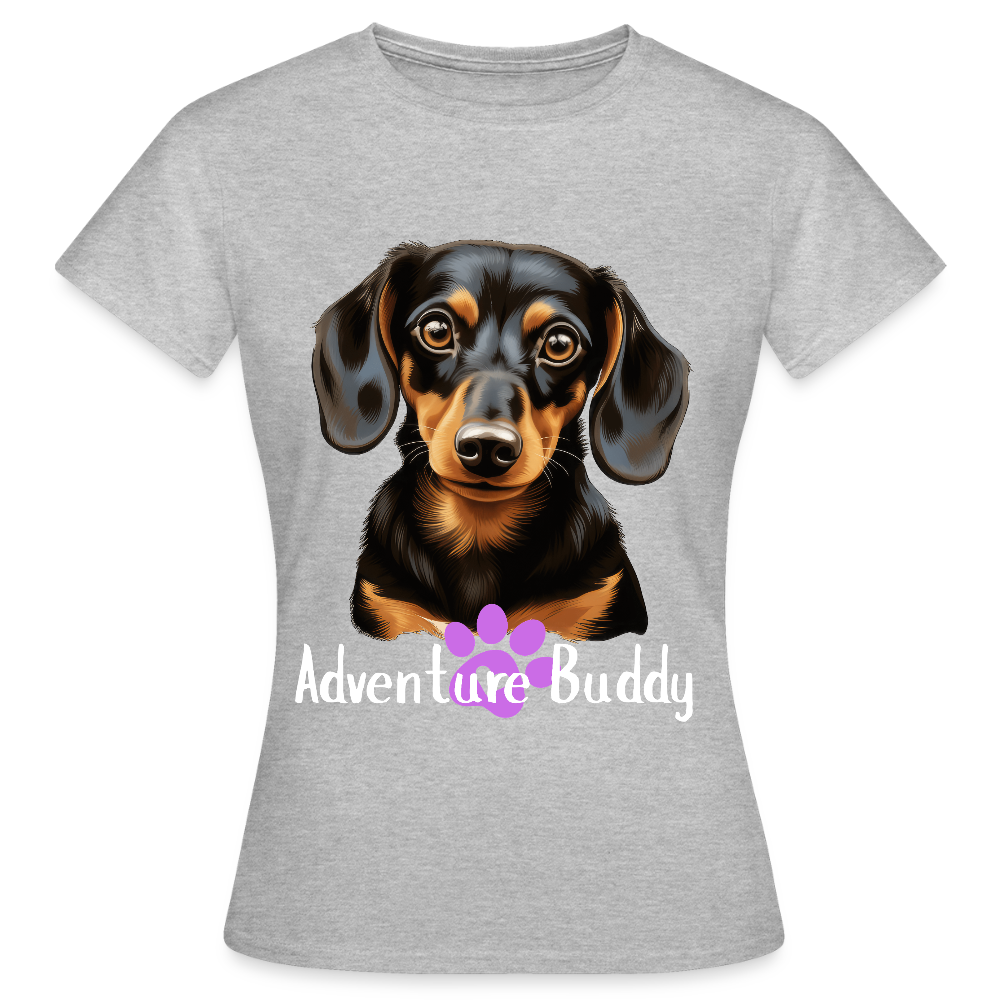 Women's T-Shirt  {Customise Breed & Paw } - heather grey