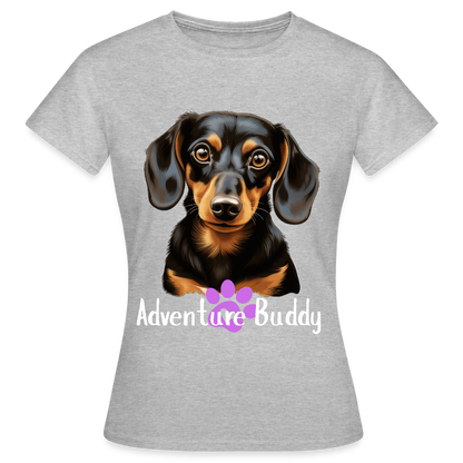 Women's T-Shirt  {Customise Breed & Paw } - heather grey