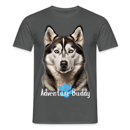 Men's T-Shirt  {Customise Breed & Paw } - charcoal grey