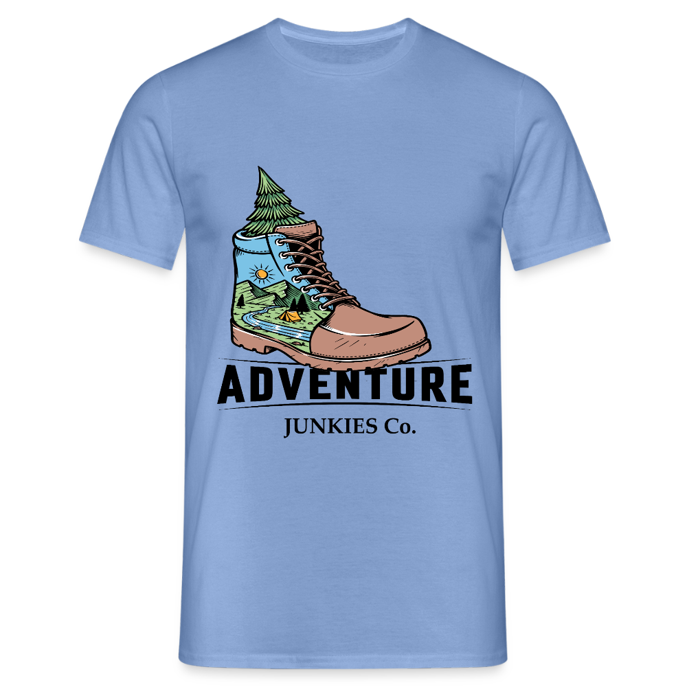 Men's Hiking & Walking  T-Shirt - carolina blue