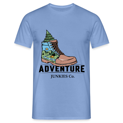 Men's Hiking & Walking  T-Shirt - carolina blue