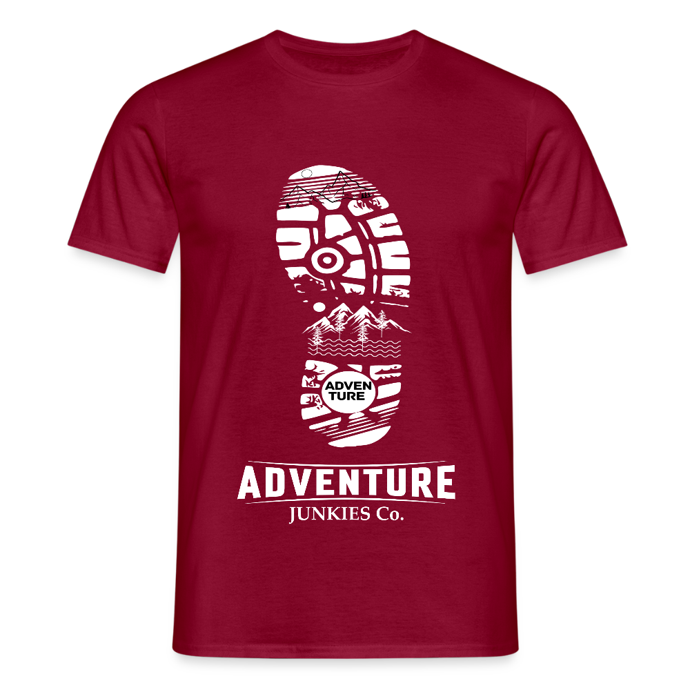 Men's Hiking & Walking T-Shirt - brick red