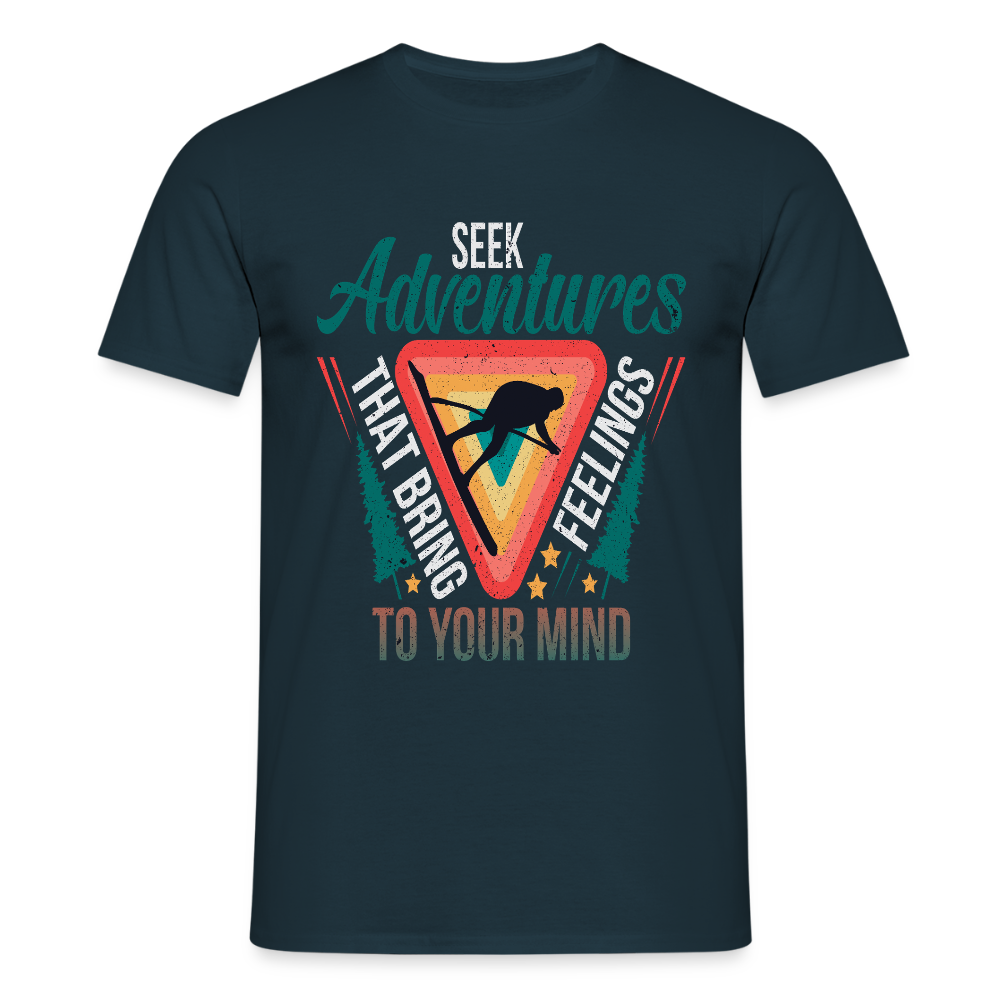 Men's Hiking & Walking T-Shirt - navy