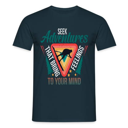 Men's Hiking & Walking T-Shirt - navy