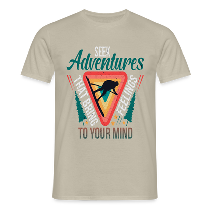 Men's Hiking & Walking T-Shirt - sand beige