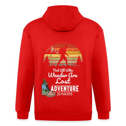 Adult Unisex Heavyweight Hooded Jacket - red