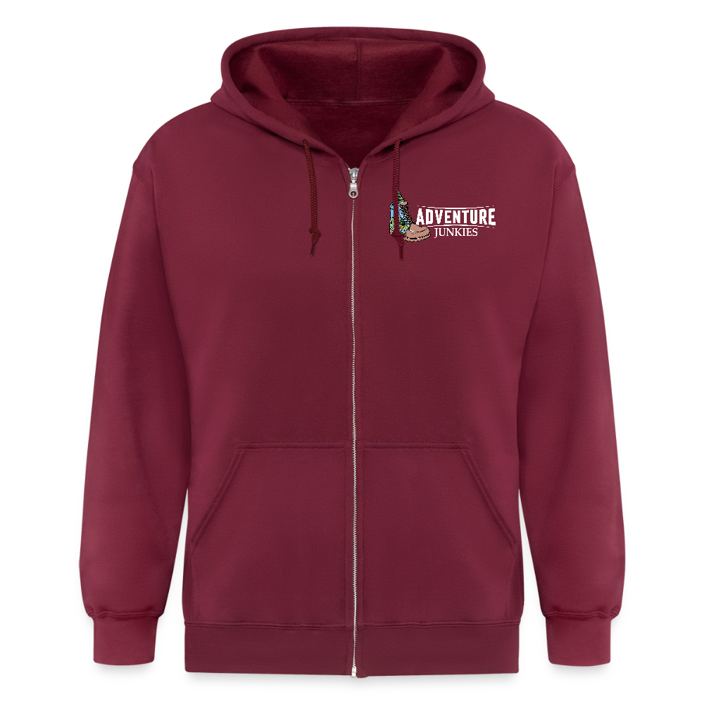 Adult Unisex  Heavyweight Hooded Jacket - maroon