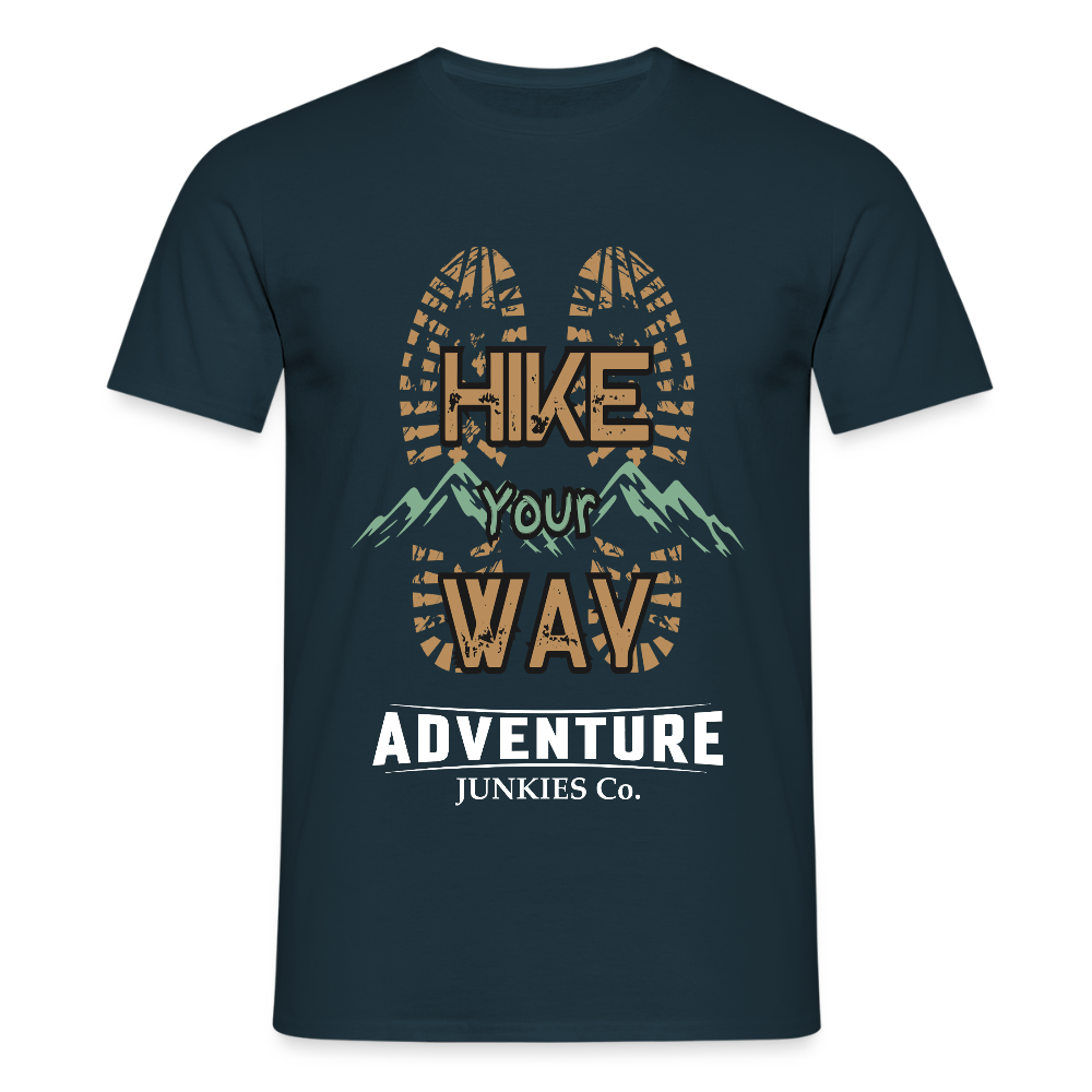 Men's Hiking & Walking T-Shirt - navy