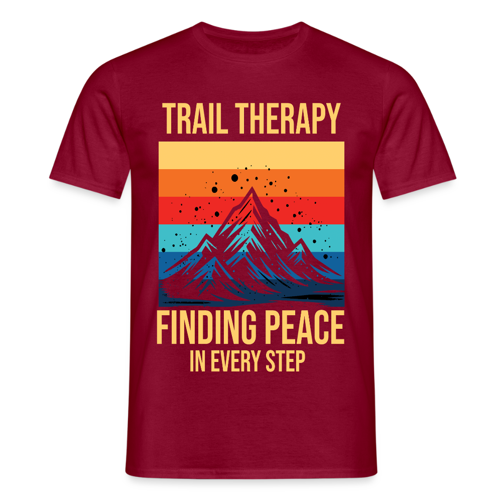 Men's Hiking & Walking T-Shirt - brick red