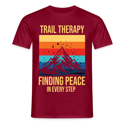 Men's Hiking & Walking T-Shirt - brick red