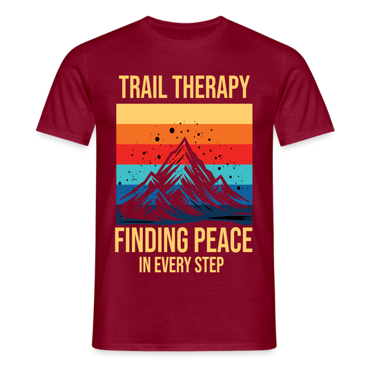 Men's Hiking & Walking T-Shirt - brick red