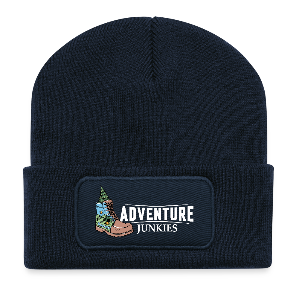 Recycled Patch Beanie - french navy