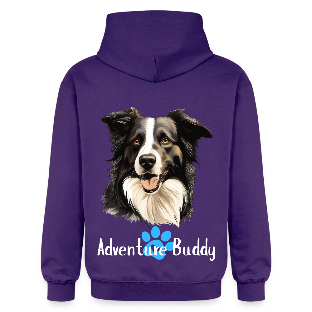 Adult Unisex  Midweight Hoodie  {Customise Breed & Paw} - purple
