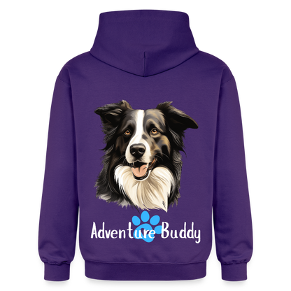 Adult Unisex  Midweight Hoodie  {Customise Breed & Paw} - purple