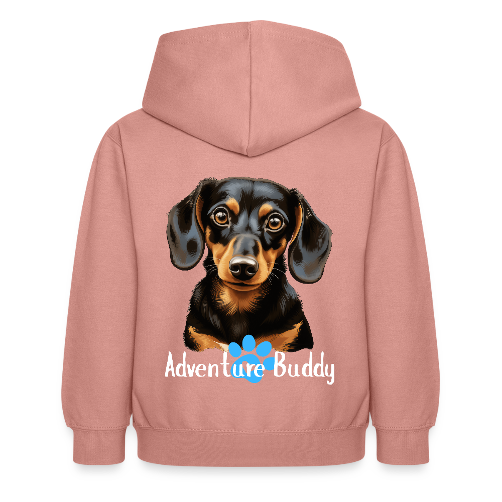 Children's Unisex Hoodie  {Customise Breed & Paw } - dusky rose
