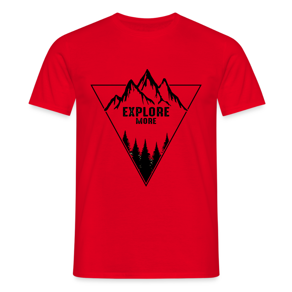 Men's Hiking & Walking  T-Shirt - red