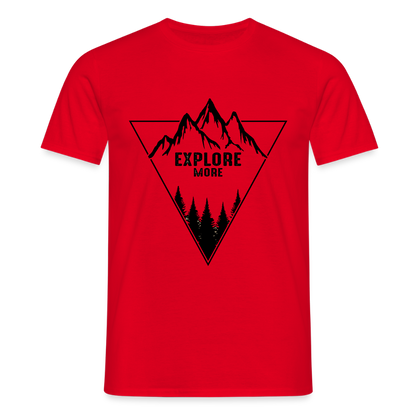 Men's Hiking & Walking  T-Shirt - red