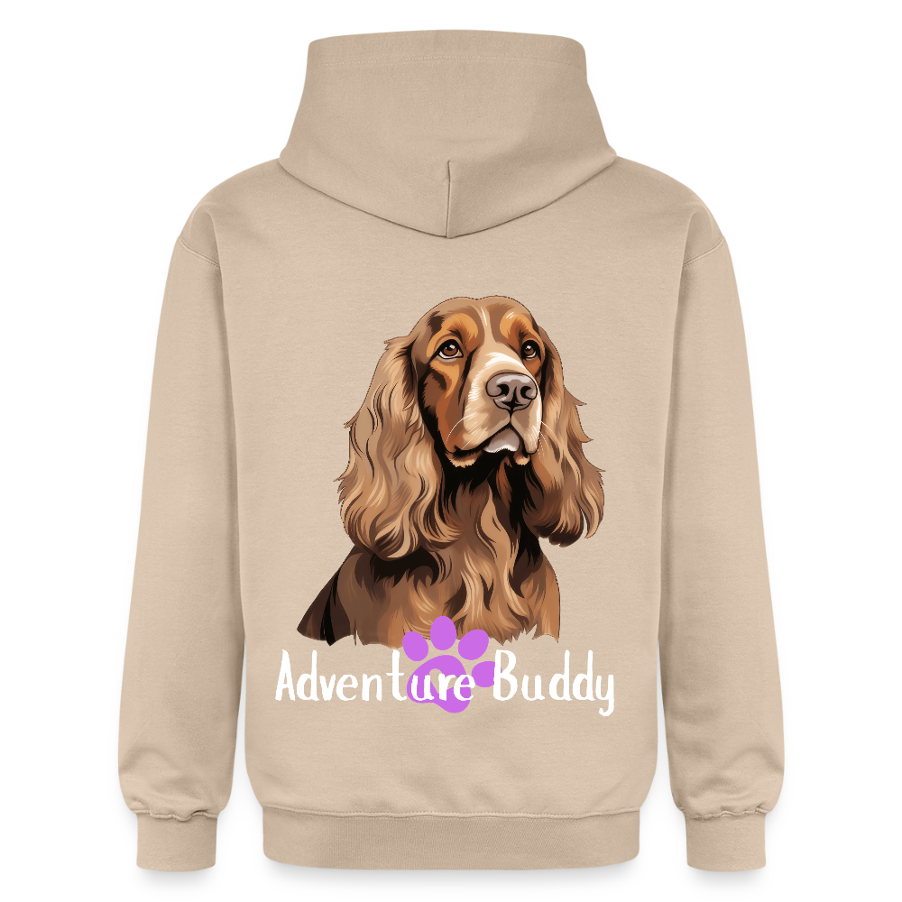 Adult  Unisex  Midweight Hoodie  {Customise Breed & Paw} - sand