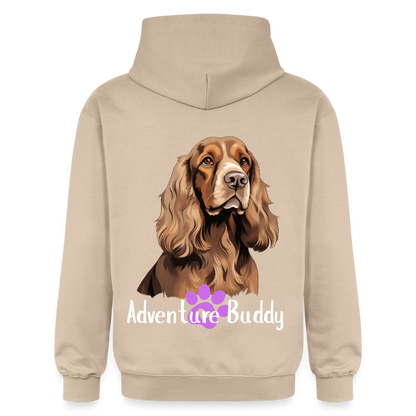 Adult  Unisex  Midweight Hoodie  {Customise Breed & Paw} - sand