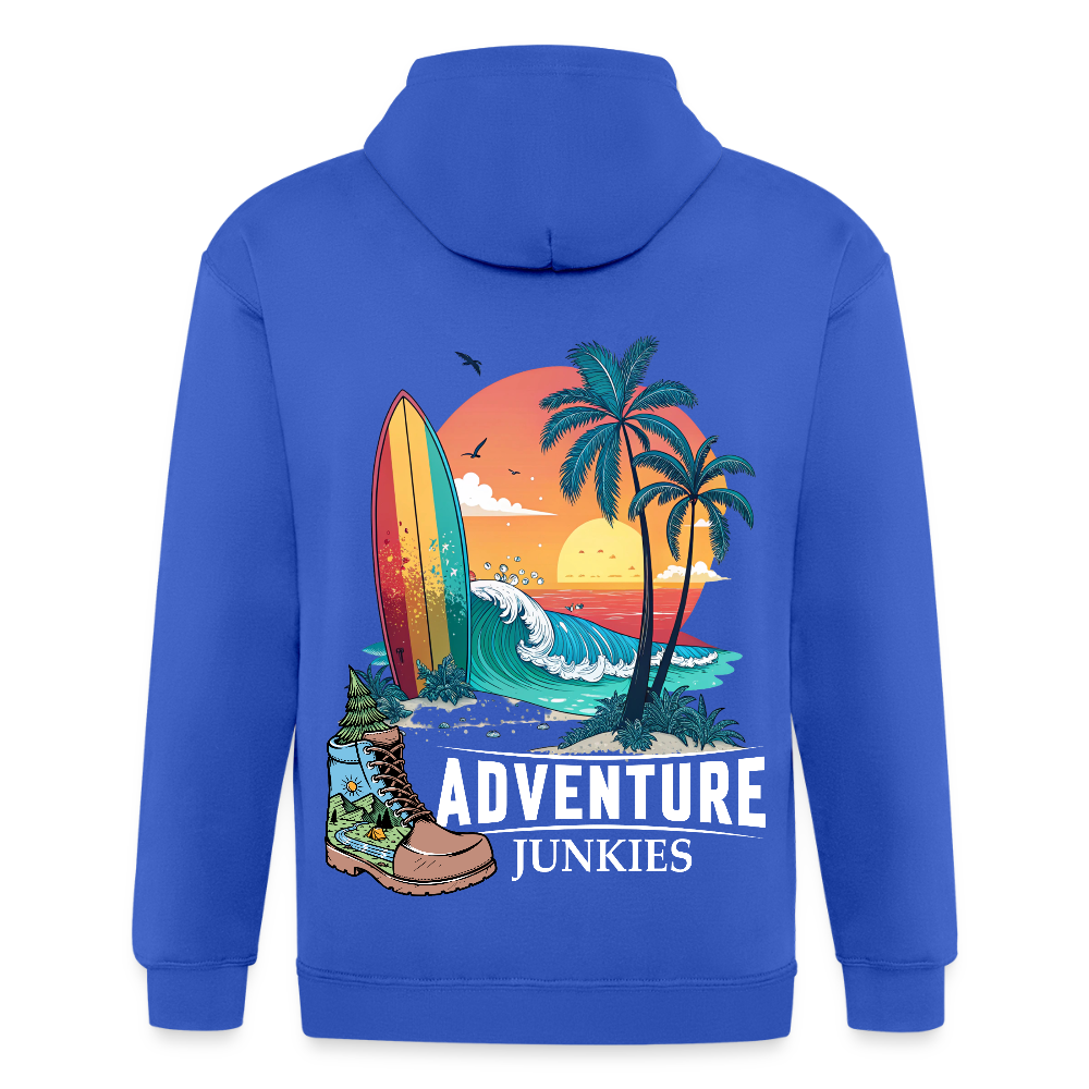 Adult Unisex Heavyweight Hooded Jacket - royal blue