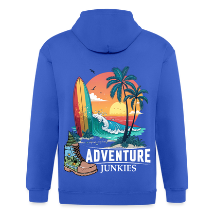 Adult Unisex Heavyweight Hooded Jacket - royal blue