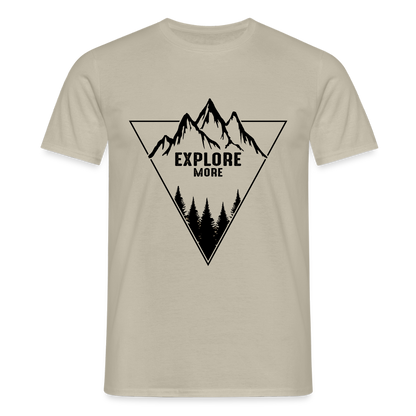 Men's Hiking & Walking  T-Shirt - sand beige