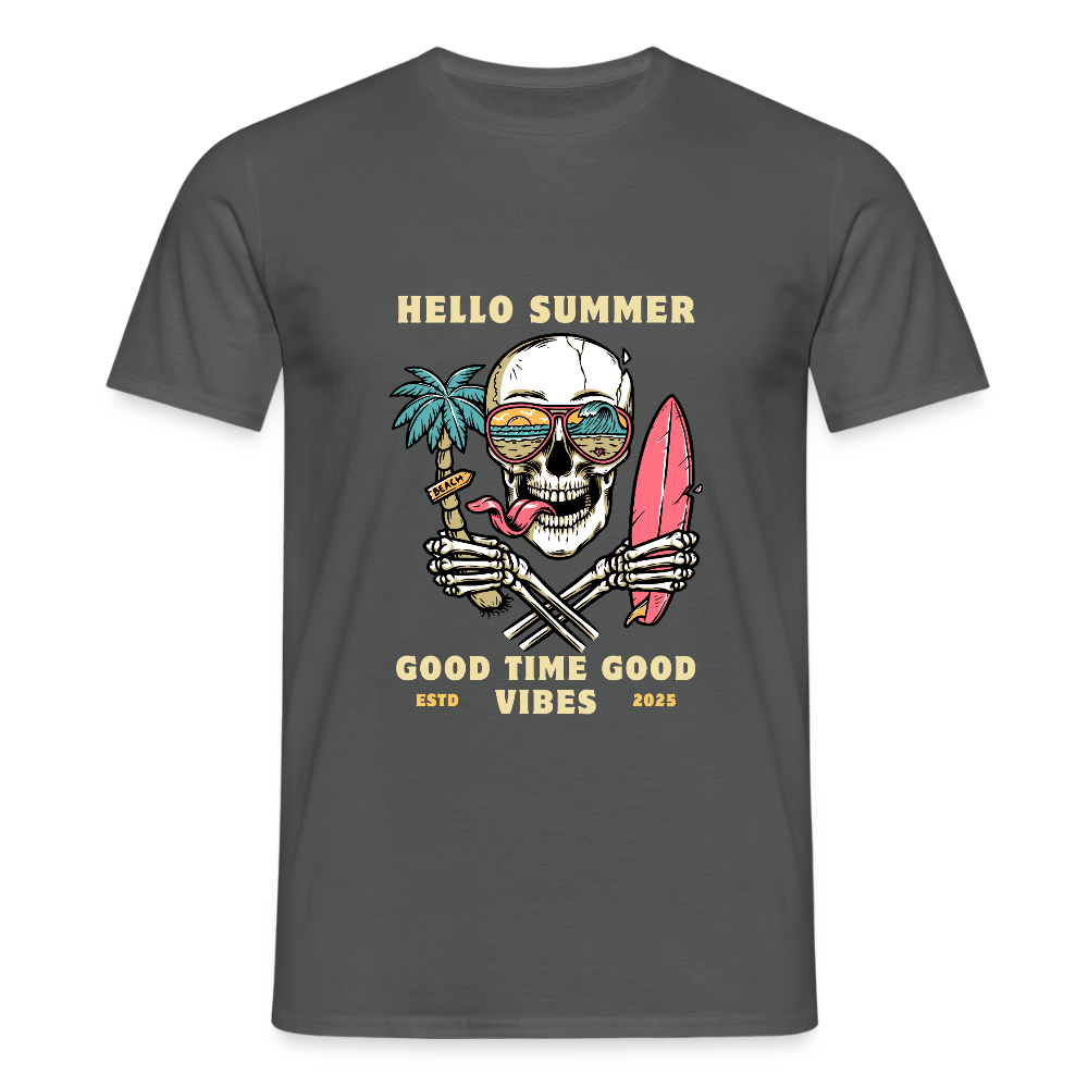 Men's Camping  T-Shirt - charcoal grey