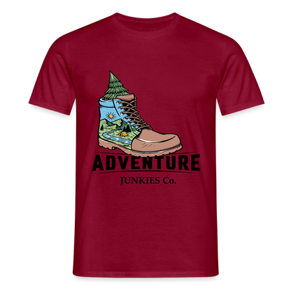 Men's Hiking & Walking  T-Shirt - brick red