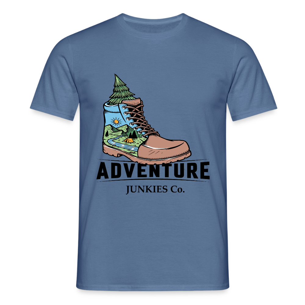 Men's Hiking & Walking  T-Shirt - dove blue 