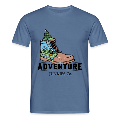 Men's Hiking & Walking  T-Shirt - dove blue 