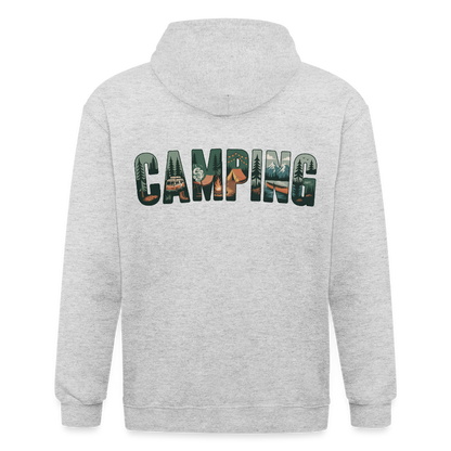 Unisex Heavyweight Hooded Jacket - heather white