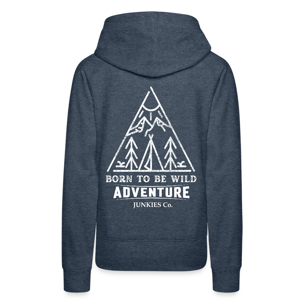 Women’s Premium Hiking/Walking Hoodie - heather denim
