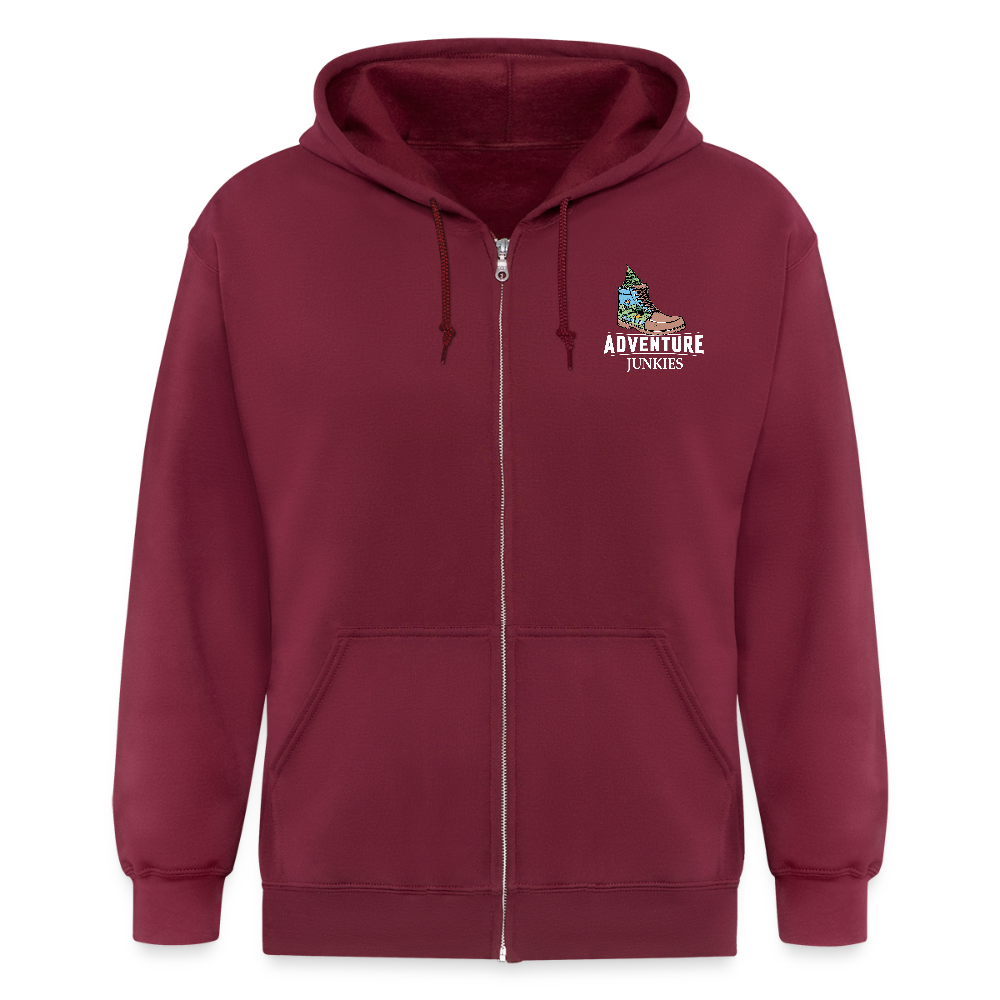 Unisex Heavyweight Hooded Jacket - maroon
