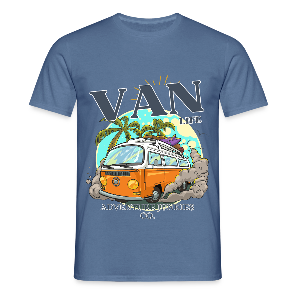 Men's  Camping T-Shirt - dove blue 