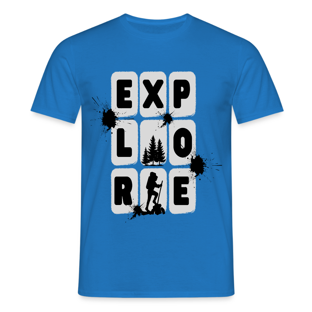 Men's Hiking & Walking T-Shirt - royal blue