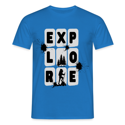 Men's Hiking & Walking T-Shirt - royal blue