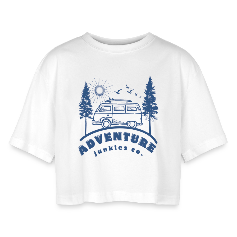 Women’s Oversized Cropped T-Shirt - white