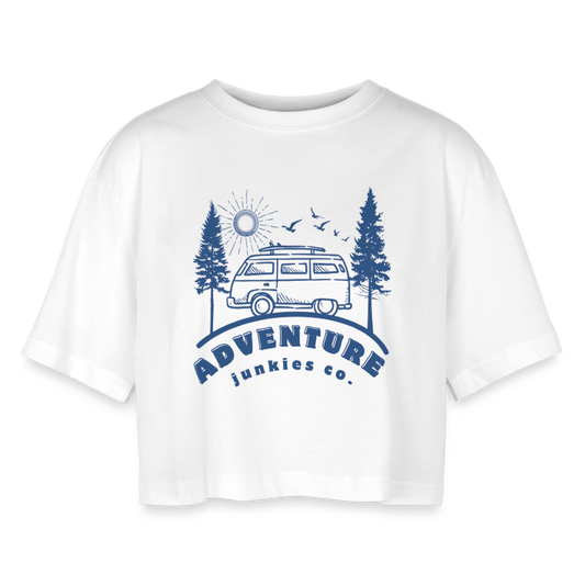 Women’s Oversized Cropped T-Shirt - white