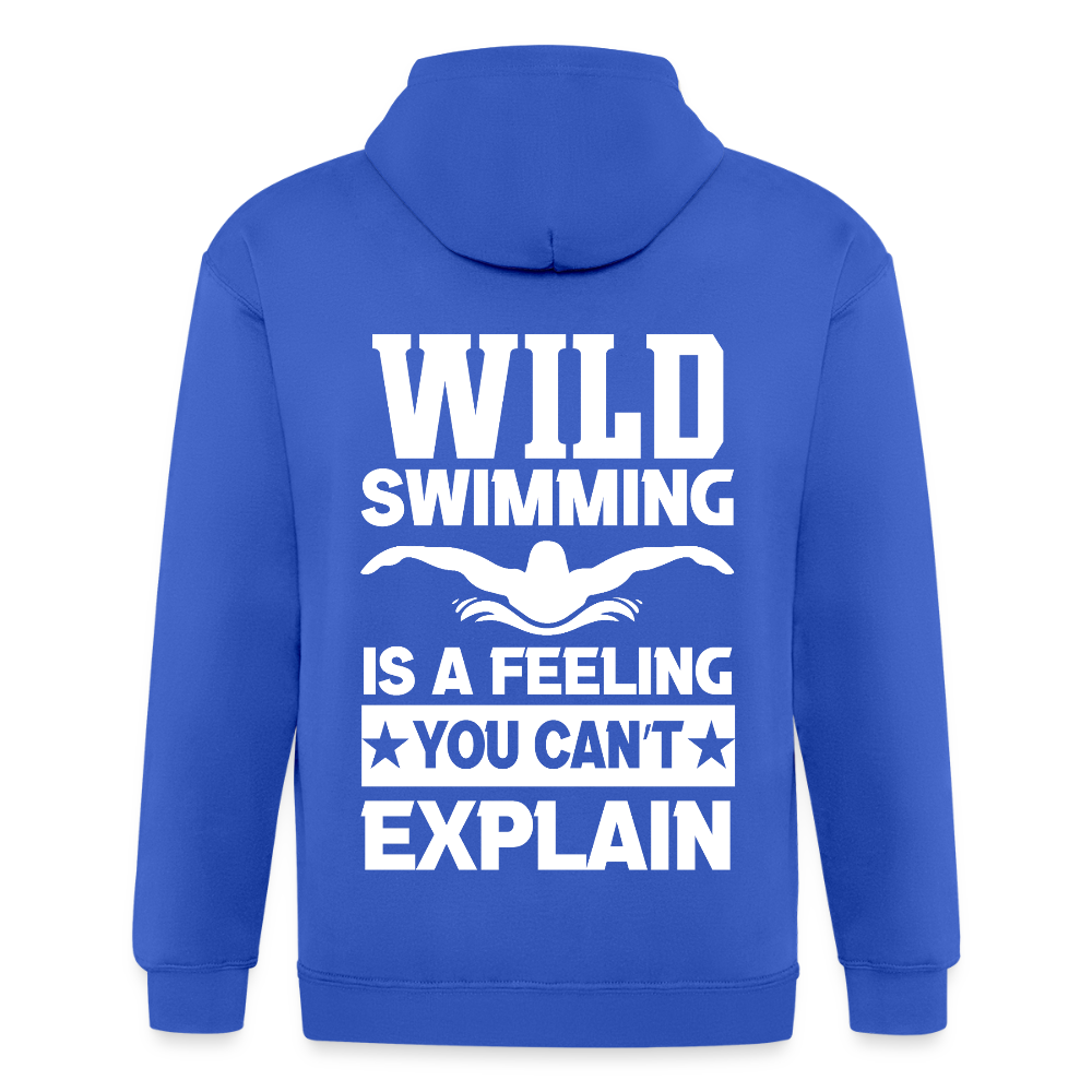 Adult Unisex Heavyweight Hooded Jacket - royal blue