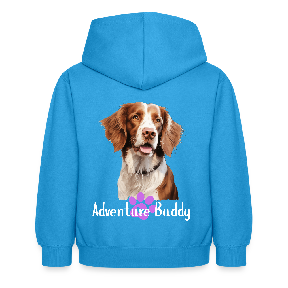 Children's Unisex  Hoodie { Customise Breed & Paw } - sea blue