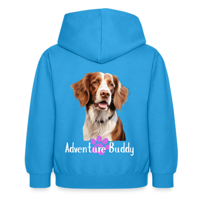 Children's Unisex  Hoodie { Customise Breed & Paw } - sea blue