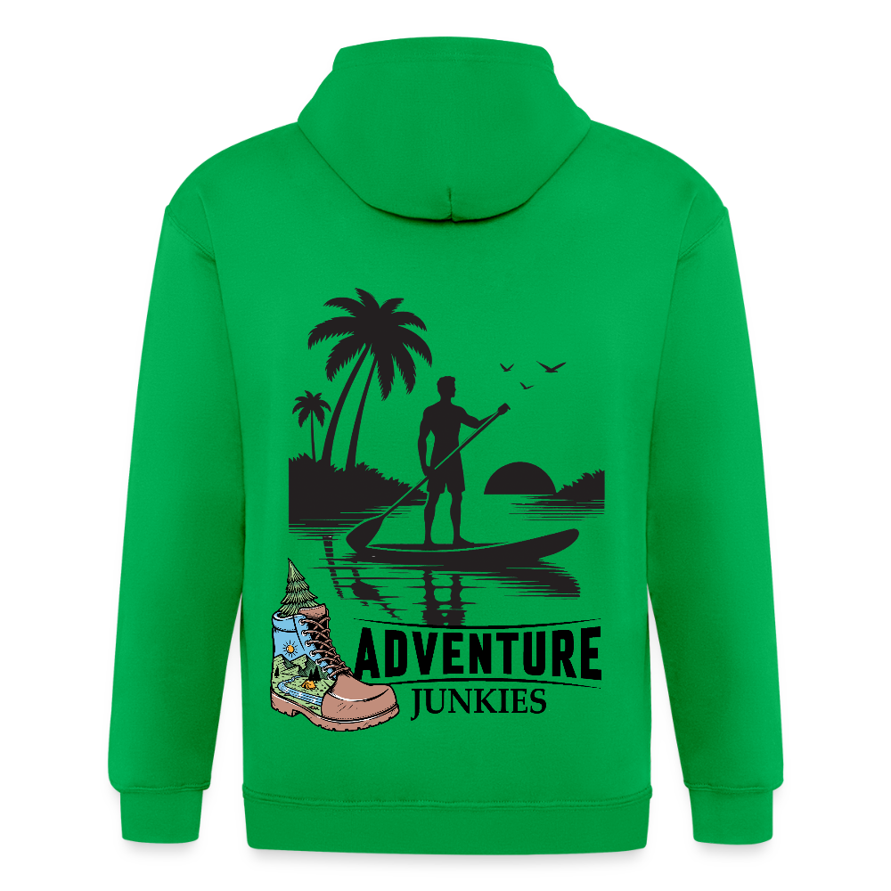 Adult Unisex Heavyweight Hooded Jacket - kelly green