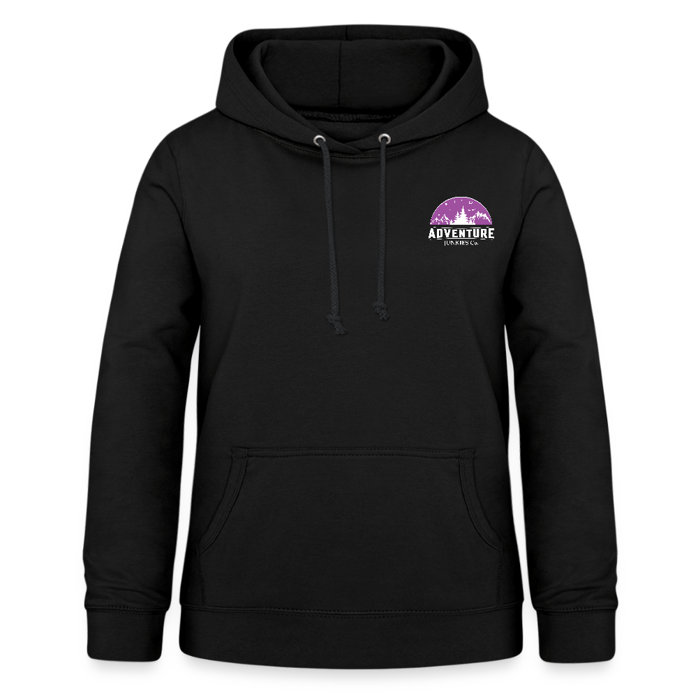 Women's Hoodie Purple Logo Design - black